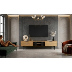 Szafka RTV-85 Drewno Lite Dąb Loft Lakier Rozmiary od 100 cm do 200 cm PREMIUM